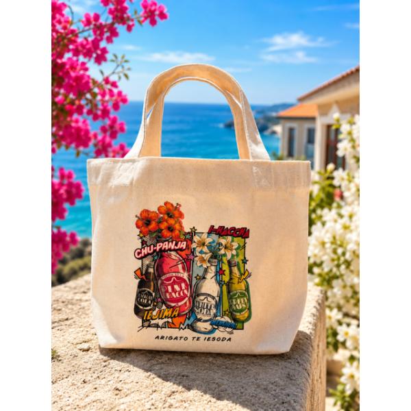 トートバッグ　伊江島土産の定番!!イエソーダのオリジナルトートバッグ　ちょっとしたお買い物にも最適！マチあり！