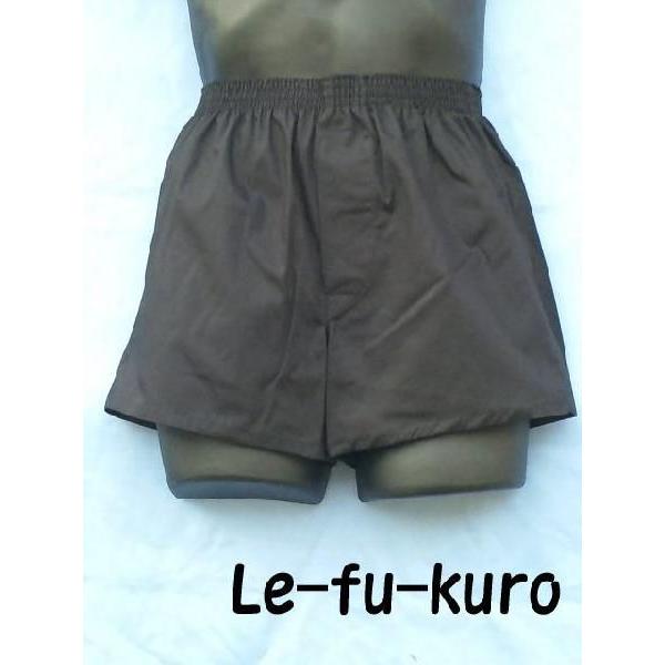 トランクス メンズ 下着 Leトランクス 日本製 送料無料 黒色 (5L 6L) 綿100% 前開き