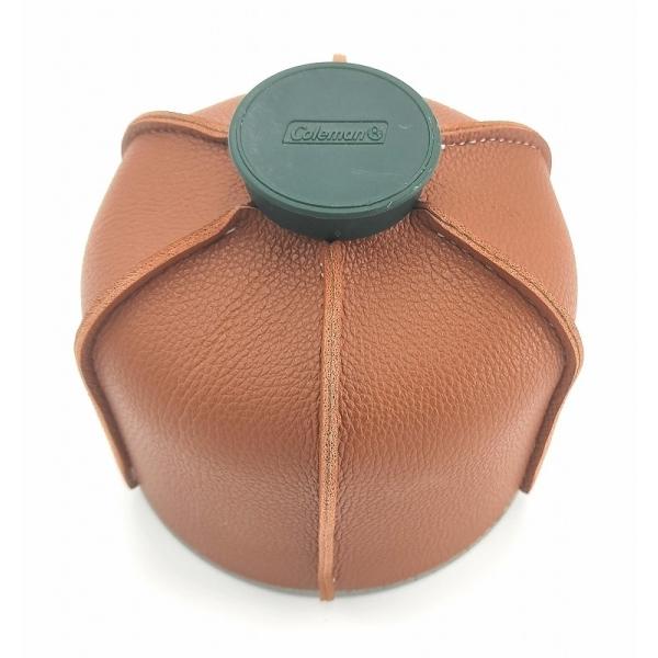 0248 OD缶 ガス缶カバー ガス缶 カバー レザー 230サイズ レザーブラウン ヘキサタイプ