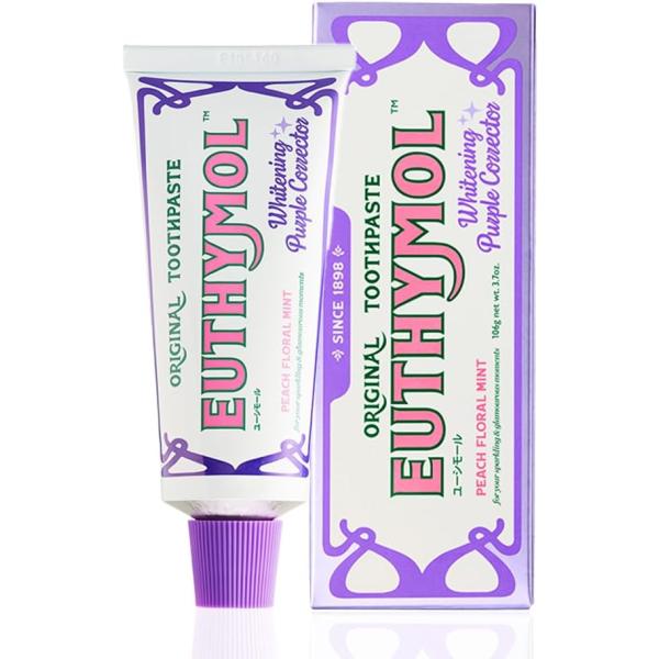ユーシモール ホワイトパープル ピーチフローラルミントの香り 106g 歯磨き粉 医薬部外品 EUTHYMOL