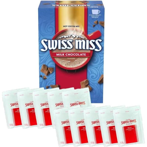 スイスミス ミルクチョコレート ココア 10袋 Swiss Miss 小分けパック クリーミー お湯を加えるだけ まろやかな味わい【特徴】1. ミルクチョコレート風味:この製品の最大の特徴は、濃厚でクリーミーなミルクチョコレートの風味です。...