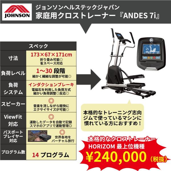 クロストレーナー Andes7i 家庭用 ジョンソン エリプティカル エクササイズマシン 正規代理店 Johnson 全身運動 組立無料 プレゼント特典 マット付 Buyee Buyee 日本の通販商品 オークションの代理入札 代理購入
