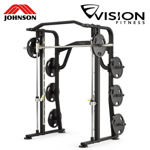 3Dスミスマシン&BULLラバープレート117.5kgセット【引き取り限定】 ifitness-shop_vst600-pl62