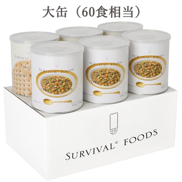 【25年保存】野菜シチュー　サバイバルフーズ ファミリーセット【60食相当：大缶6】