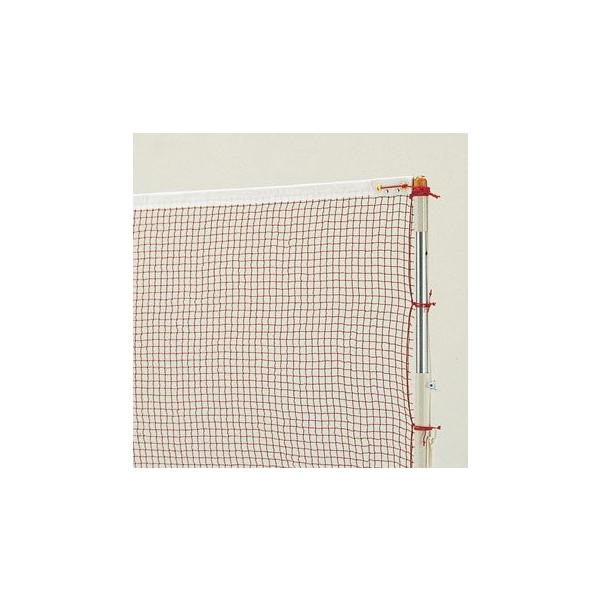 バドミントンネット赤茶/引紐9.4m(幅76cm×長さ602cm、網目1.9cm)/B7795・パッケージ個数:1・原産国:日本・綿有結節、20S/9本・ネットカラー:赤茶・重さ400g・引紐9.4m