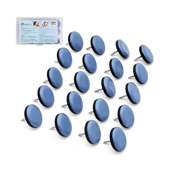 他サイト： ギノヤ 家具スライダー 20枚入り 25mm丸い家具移動パッド ネイル付き 楽々移動 キズ防止・防音の商品画像