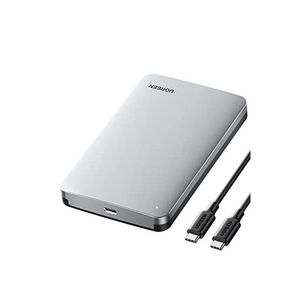 他サイト： UGREEN 2.5インチ HDD ケース USB C 3.1 Gen 2接続規格 HDD/SSD ケース SATA 3.0 UASP対応 6Gの商品画像