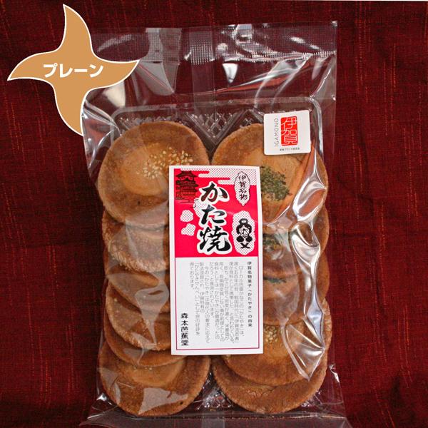 かた焼　10枚入り名称　焼菓子原材料名：小麦粉（国内製造）、砂糖、胡麻、青のり、膨張剤（重炭酸Na）、ブドウ糖、（一部に小麦・胡麻を含む）保存方法：直射日光、高温多湿を避け開封後はお早めにお召し上がりください。