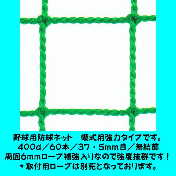 野球用防球ネット 硬式用強力タイプ 幅5m1cm〜6m×高さ