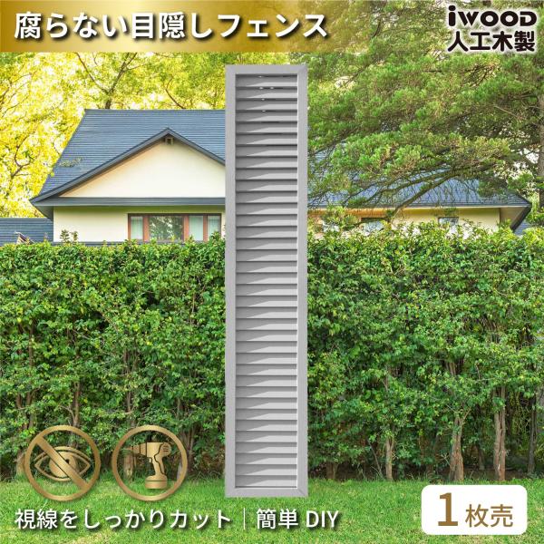 アイウッド ルーバーラティス 人工木製 H175cm x W30cm 1枚 ホワイト 樹脂製 腐らない 色あせない 目隠しフェンス 日除け 外構資材 爆買