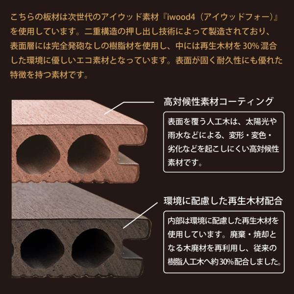 �E�b�h�f�b�L ���� 180cm 1�� �_�[�N�u���E�� �A�C�E�b�h�t�H�[ �l�H�� �� ������ �F�����Ȃ� ����Ȃ� �V���A���h�~ ���ʃU���U�����H ���i�摜2