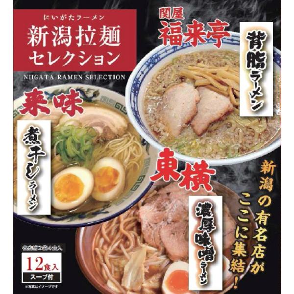 新潟５大らーめん 新潟拉麺セレクション １２食入り （濃厚味噌×４・煮干し醤油×４・背脂醤油×４） 超人気店店主監修 人気商品 お取り寄せラーメン