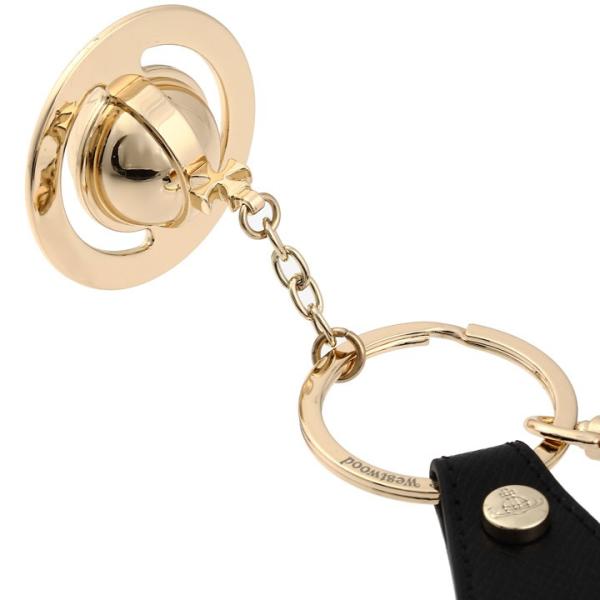 ヴィヴィアンウエストウッド キーホルダー キーリング メンズ 奉呈 レディース Black ライトゴールド Westwood Vivienne