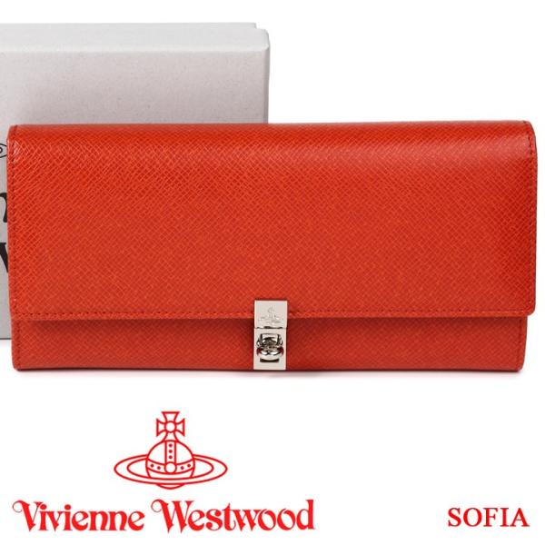 ヴィヴィアンウエストウッド 長財布 ヴィヴィアン Vivienne Westwood レディース 高品質 オレンジ Orange メンズ Sofia 財布
