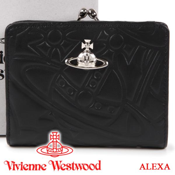 ヴィヴィアンウエストウッド 迅速な対応で商品をお届け致します 財布 ヴィヴィアン Vivienne Westwood レディース Alexa Black ブラック がま口二つ折り財布 メンズ