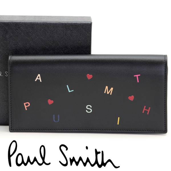 ポールスミス Paulsmith 長財布 フラップ 正規取扱店 レディース ブラック Pr メンズ W1a 5078 Aletfo