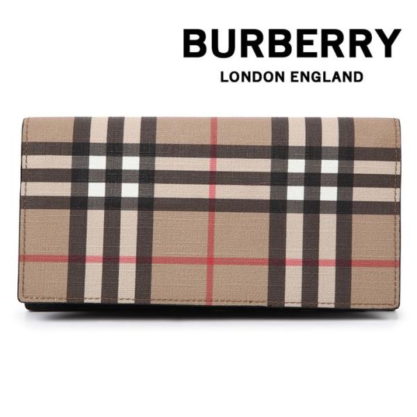 バーバリー 財布 セール特価品 Burberry フラップ長財布 メンズ レディース ヴィンテージチェック ブラック チェック