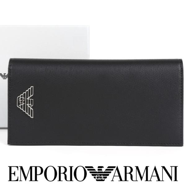 エンポリオアルマーニ 長財布 Emporio Armani 財布 Y4r170 Yla0e メンズ ブラック 激安価格と即納で通信販売