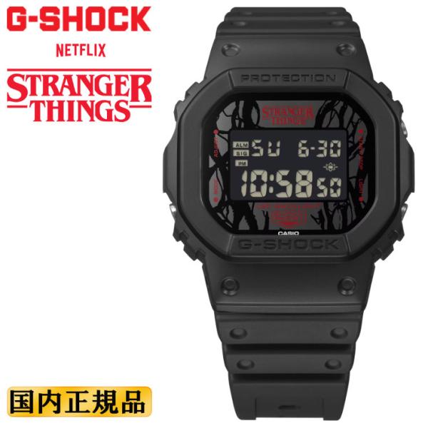 G-SHOCK Gショック 限定「ストレンジャー・シングス 未知の世界」コラボモデル DW-5600STT-1JR ブラック CASIO ORIGIN カシオ デジタル 反転液晶 腕時計