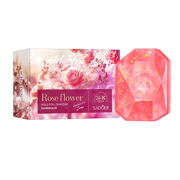 【シートマスク 2枚プレゼント〜先着5名様限定】エッセンシャルオイル石鹸 ローズエキス&amp;金箔贅沢配合 深いクレンジング 肌の色を明るくする 魅力的な花の香り&amp;フェロモンアロマ【2個セット】◎【デリケートゾーンのこんなお悩みが...