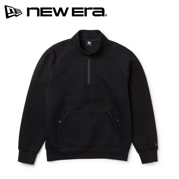 ニューエラ ゴルフ テック スウェット ハーフジップ プルオーバー Emboss Logo ブラック New Era Golf (15129440) 2026年秋冬モデル