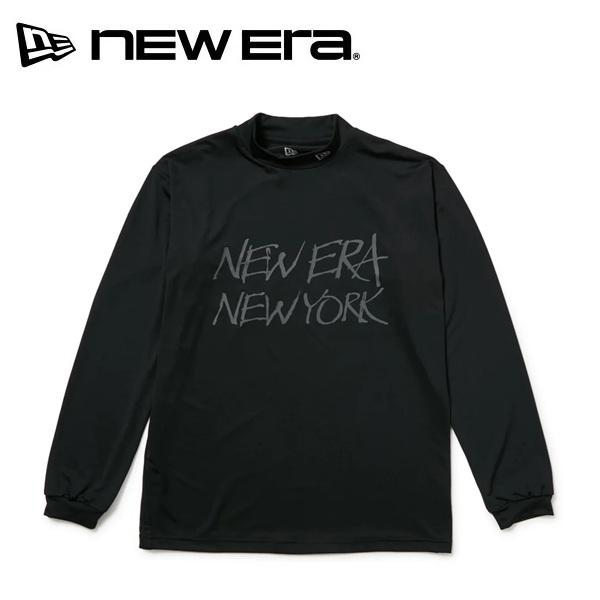 ニューエラ ゴルフ 長袖 モックネック ストレッチ ジャージーTシャツ ブラック New Era Golf (15129475) 2026年秋冬モデル