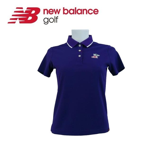 サイズ：6 NEW BALANCE GOLF ニューバランス  半袖ポロシャツ ロゴ×スニーカー総柄 ネイビー系 [240101371216] ゴルフウェア メンズ ストスト NEW BALANCE GOLF ニューバランス 半袖ポロシャツ ロゴ総柄