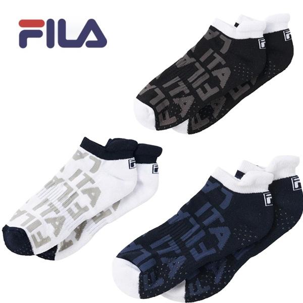 FILA SPORTS ゴルフソックスアンクルソックスロゴ柄 785-930【ポスト投函配送】