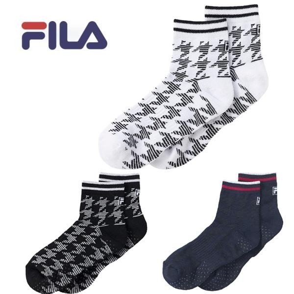 FILA SPORTSFILA ゴルフソックスショートソックス 千鳥柄 消臭持続785-931【ポスト投函配送】