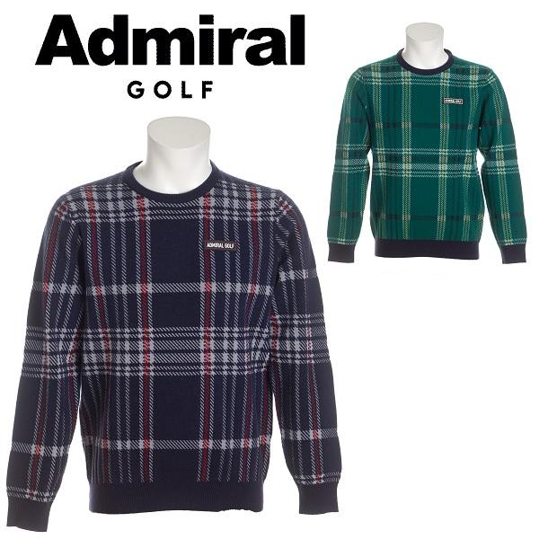 極美品 アドミラルゴルフAdmiralGOLF ニット チェック柄 セーター M Admiral Golf（アドミラルゴルフ） アドミラル ゴルフ メンズ ビッグ