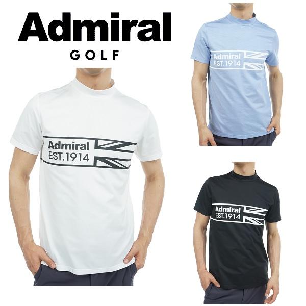 ADMIRAL GOLF アドミラルゴルフ 長袖モックネックシャツ メンズ Admiral Golf アドミラルゴルフ フラッグ モックネックシャツ