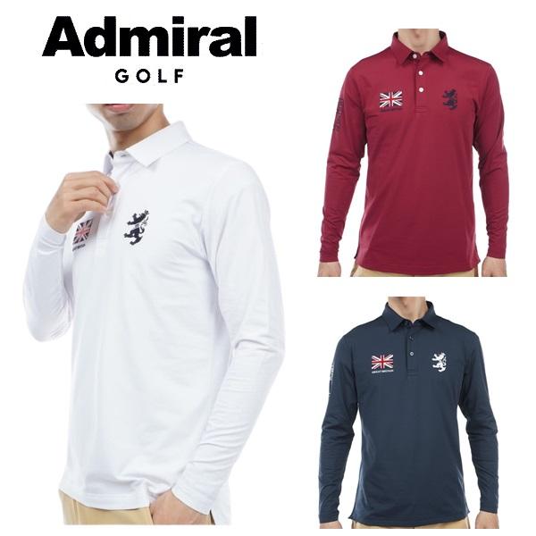 アドミラル ゴルフ メンズ フラッグ ロングスリーブシャツ ADMIRAL ADMA377 2023年秋冬モデル Admiral Golf（アドミラルゴルフ） アドミラル ゴルフ メンズ フラッグ
