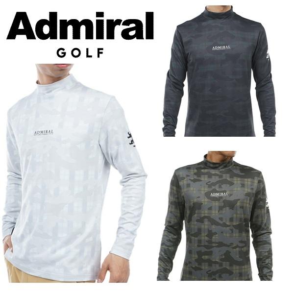 アドミラル ゴルフ メンズ 発熱ストレッチ カモフラ ハイネックシャツ ADMIRAL ADMA383