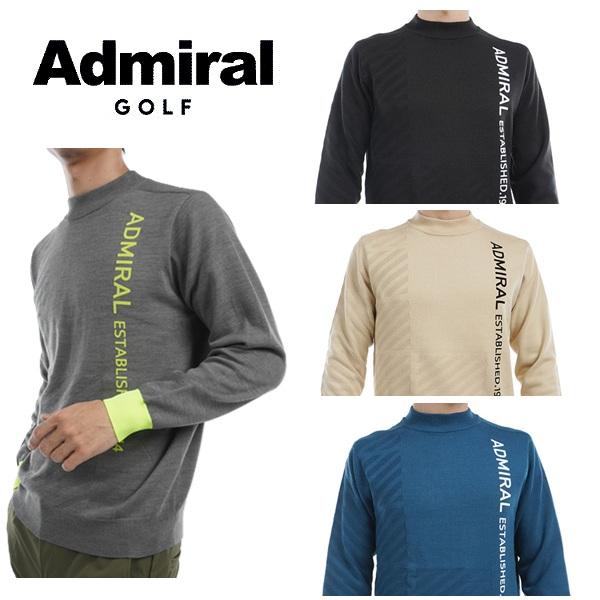 アドミラル ゴルフ メンズ ラインロゴ モックネックセーター ADMIRAL GOLF ADMA466 秋冬モデル