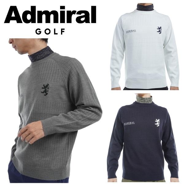 アドミラル ゴルフ メンズ ビックランパント クルーネックセーター ADMIRAL GOLF ADMA472 秋冬モデル