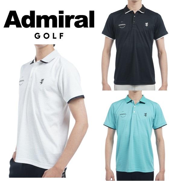 ゴルフウェア　アドミラル メンズ ロゴジャガード 半袖 ポロシャツ ADMA502 [2025年春夏モデル] Admiral Golf（アドミラルゴルフ） アドミラル ゴルフ メンズ ロゴ