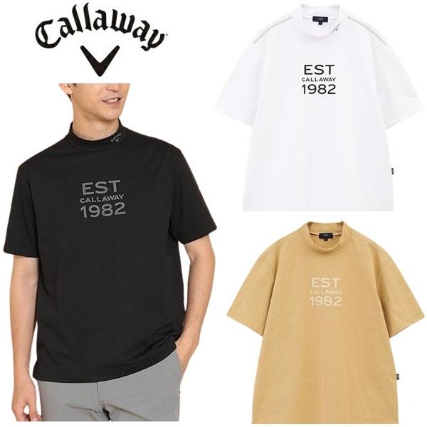 Callaway キャロウェイ ロゴ 半袖 モックネック シャツ ゴルフ ウェア Callaway キャロウェイ メンズ ゴルフウェア 半袖 ヘビー
