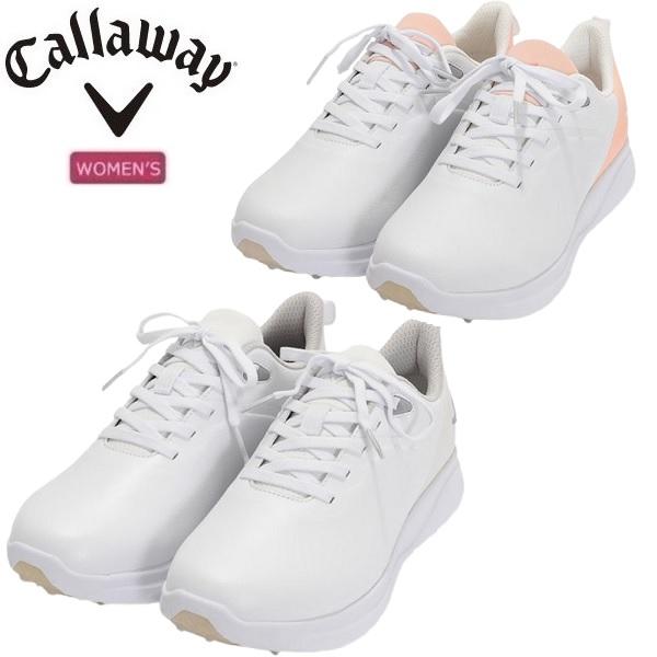 Callaway ゴルフシューズ 女性用 ホワイト/ネイビー Callaway（キャロウェイ） レディース ゴルフシューズ アンザ スパイク