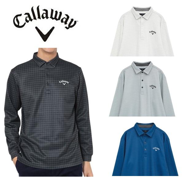 キャロウェイ ゴルフ メンズ 長袖シャツ 裏起毛千鳥プリント長袖シャツ (MENS) Callaway Golf  C25233115