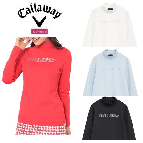キャロウェイ ゴルフ レディース 長袖シャツ 裏起毛ダブルニット長袖モックネックシャツ Callaway Golf C25233205