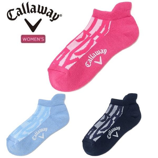 キャロウェイ ゴルフ レディース ソックス アパレル連動ロゴメッシュアンクルソックス  Callaway Golf C26193204【2026年春夏モデル】【ポスト投函配送】