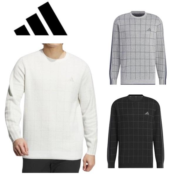 アディダス ゴルフ クルーネック スリーストライプス 長袖セーター メンズ adidas GOLF JTY60