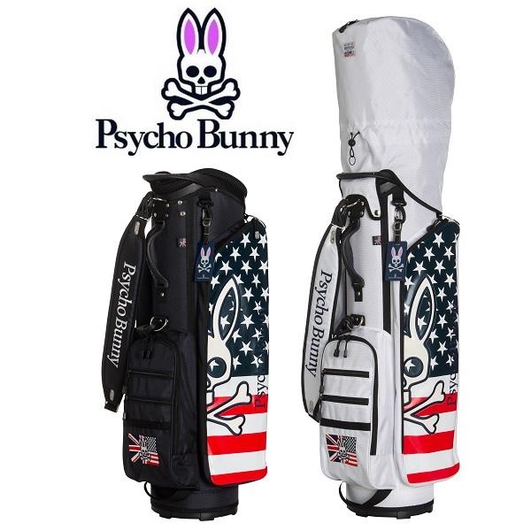 美品⭐︎Psycho Bunny ゴルフバッグ・キャディバッグ　ネームプレート付き 楽天市場】サイコバニー キャディバック（口枠数（キャディ