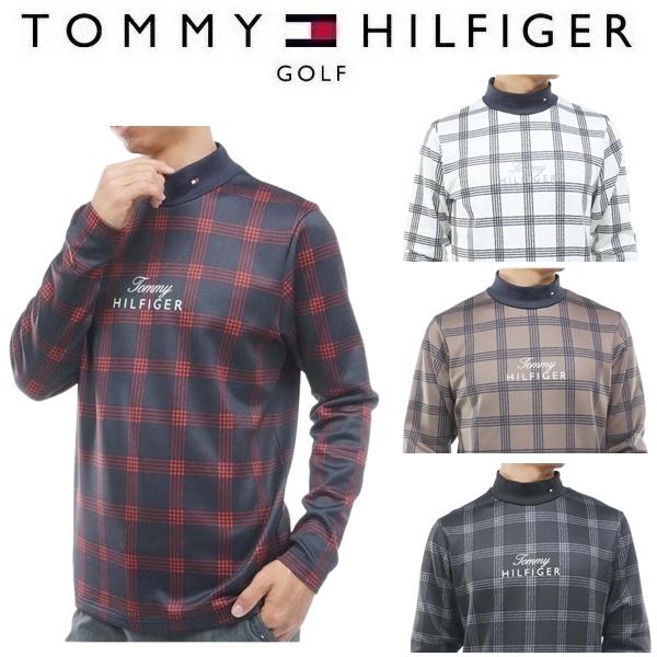 トミーヒルフィガー ゴルフ メンズ スムース裏起毛 チェック柄 長袖ハイネックシャツ TOMMY HILFIGER THMA672 2026年秋冬モデル