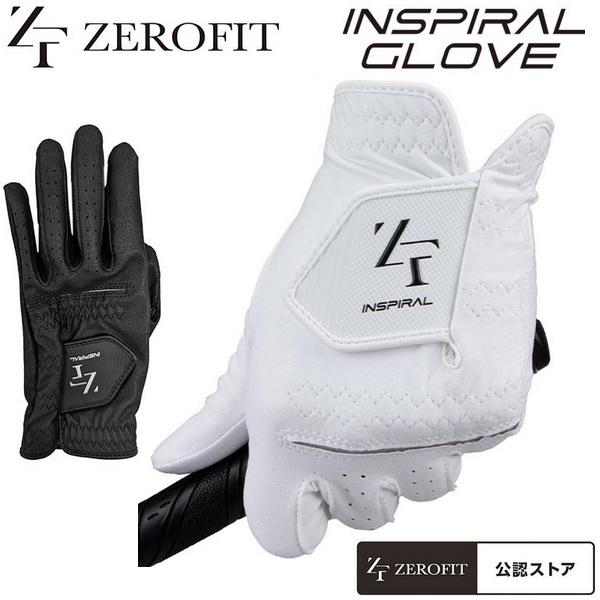 ZEROFIT INSPIRAL GLOVES 左手用 23cm 白 5枚セット ZEROFIT ゴルフグローブ ゴルフ グローブ ゴルフ手袋 メンズ