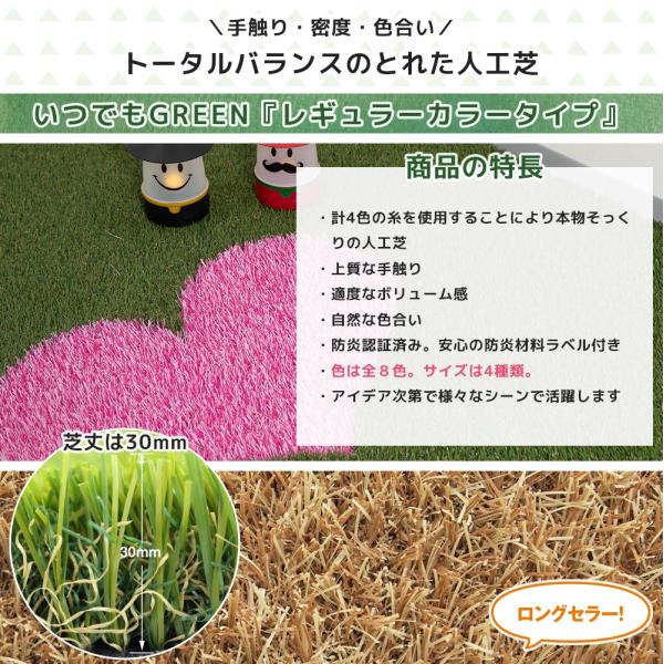 人工芝 ロール Diy 庭 オフィス 庭 ベランダ Jq 防炎 カラー いつでもgreen レギュラータイプ カラー 芝丈30mm 1m 10m Jq Pct3010 壁紙 Diyインテリア通販 イゴコチ