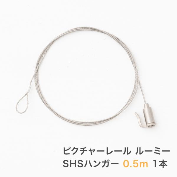 ピクチャーレール ワイヤー 壁 天井 展示 ディスプレイ レールピクチャーレール用のワイヤー単品パーツです。■商品名:ピクチャーレール　ルーミー　SHSハンガー■耐荷重:10kg■ワイヤー径：1.25mm■材質：ワイヤー：ステンレス■フック...