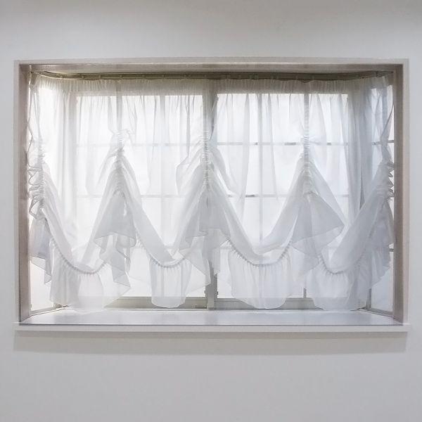 友安製作所 出窓 スタイルレースカーテン バルーンカーテン