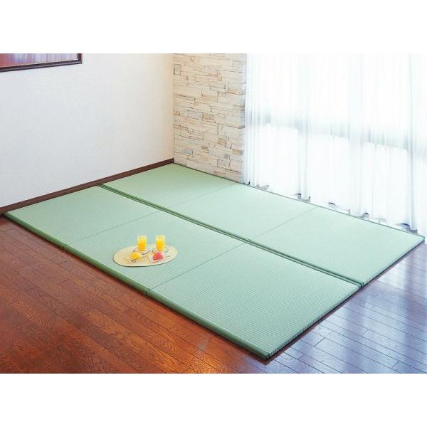 本格仕様の８８ｃｍタイプです！（江戸間サイズの半畳サイズと同じサイズ！）【生産(最終加工)】日本 【い草生地】中国【商品名】【和のくつろぎ　置き畳】ユニット畳『楽座』【サイズ】縦88×横88×厚さ2.3cm　 1枚の重さ約4.1kg 【組成...
