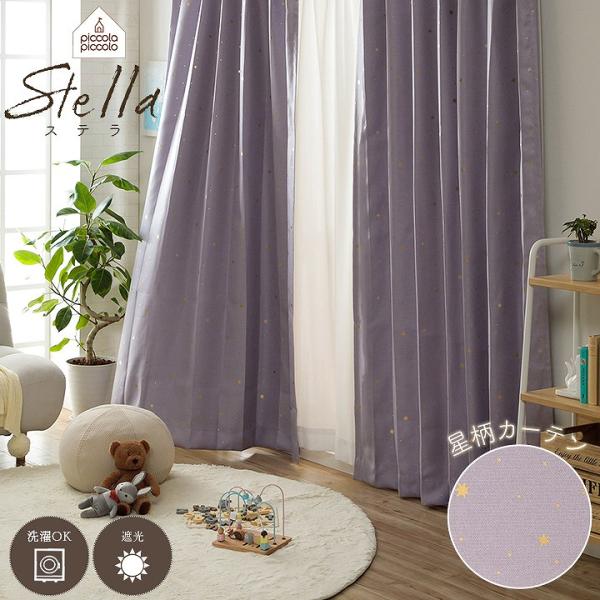 カーテン ドレープカーテン 幅100cm 2枚組 アナベル 完全遮光 1級遮光